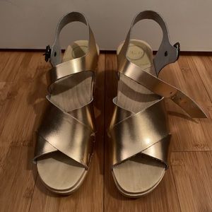 No. 6 Coco Cross Front Clog High Heel